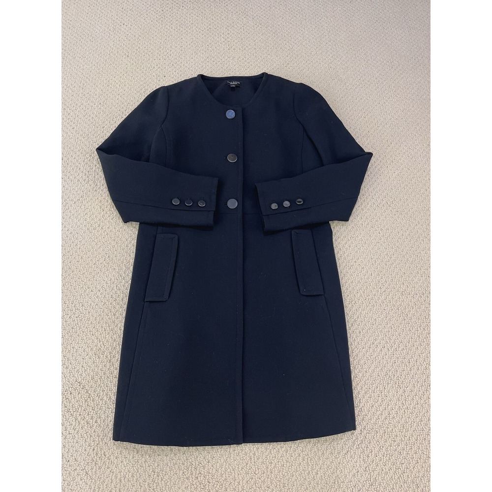 talbots women wool overcoat size 10 - Picture 3 of 10